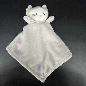 Kohls Cares Gray Owl Plush Baby Security Blanket Lovey LCNM2018 Gray White
